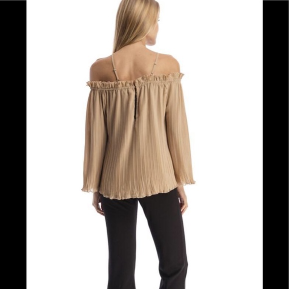 NWT Walter Baker Fritz pleated off shoulder Top - Picture 2 of 4
